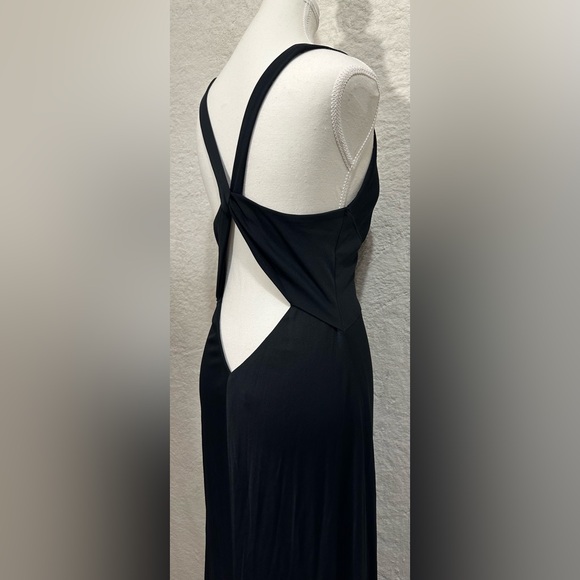 Ralph Lauren Collection black formal long gown open back floor length sleeveless - Picture 8 of 15